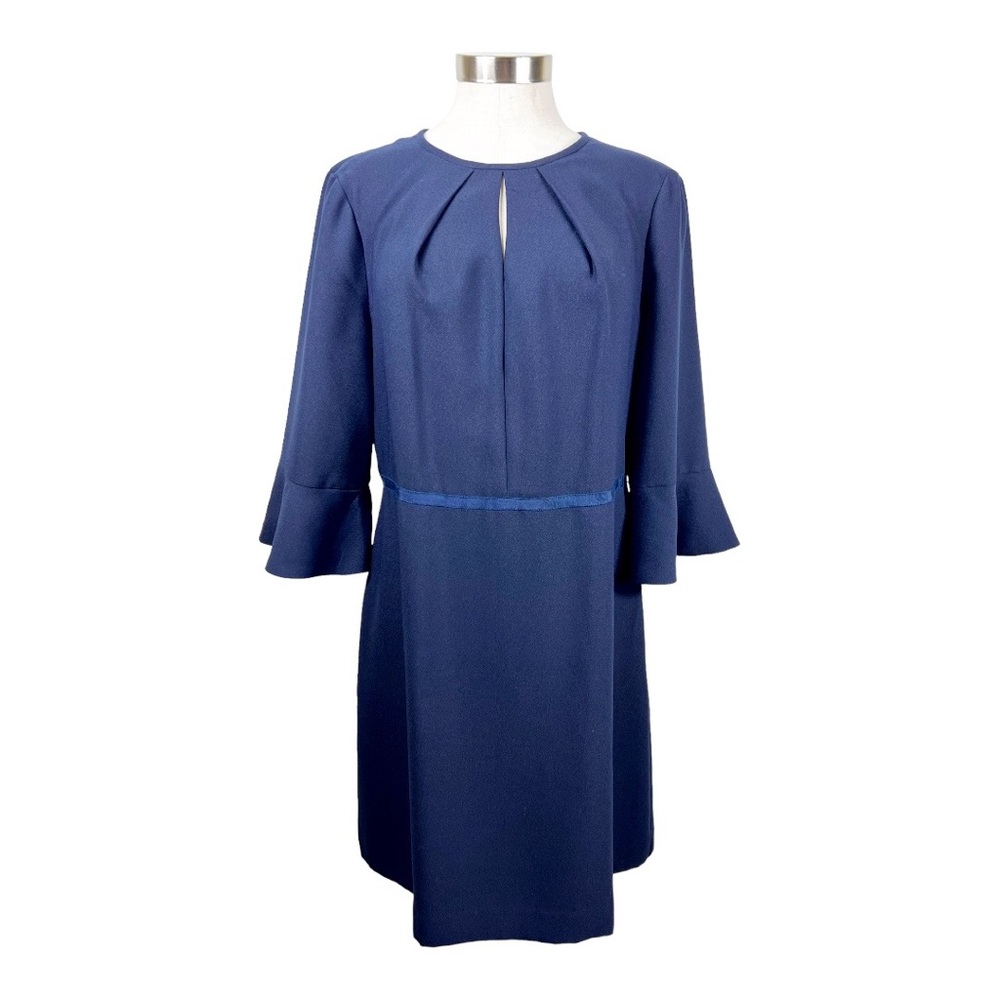 Draper James Nassau Navy Solid Keyhole Dress Size 14